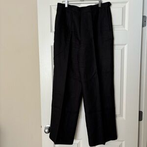 Talbots Irish Linen Pants Black Size 12 Lined